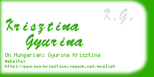 krisztina gyurina business card